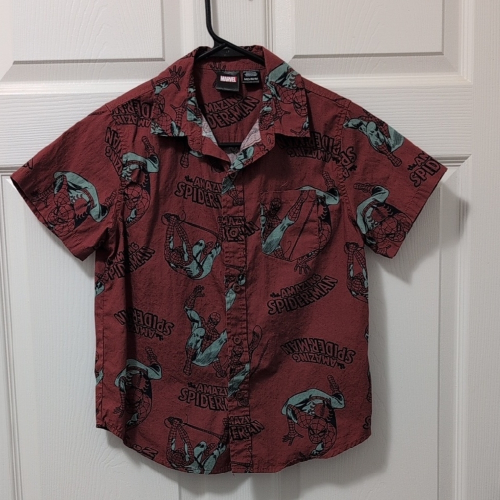 Marvel Spider-Man Rust/Green And Black Shirt